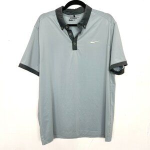 Nike Golf Active Polo Shirt Dri-Fit Blue Tour Performance Large